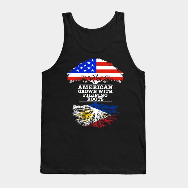 American Grown With Filipino Roots - Gift for Philippines With Roots From Filipino Tank Top by Country Flags